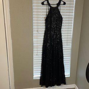 Black Sequin Prom Dress